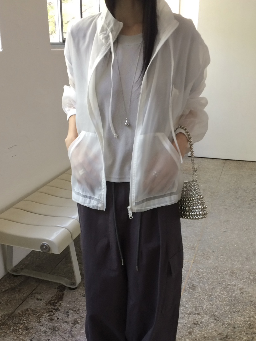 ANOU韓國東大門直郵女士新款職業26春夏人氣休閑夾克透明ANOU夾克