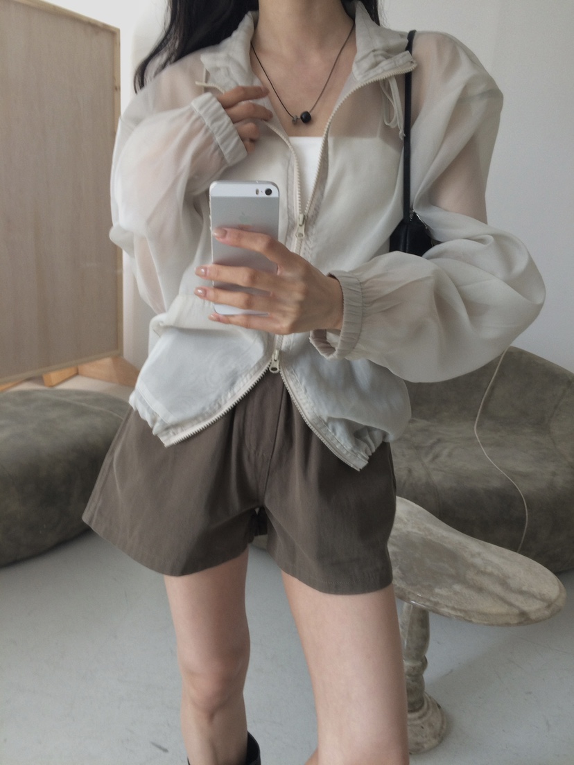 ANOU韓國東大門直郵女士新款職業26春夏人氣休閑夾克透明ANOU夾克