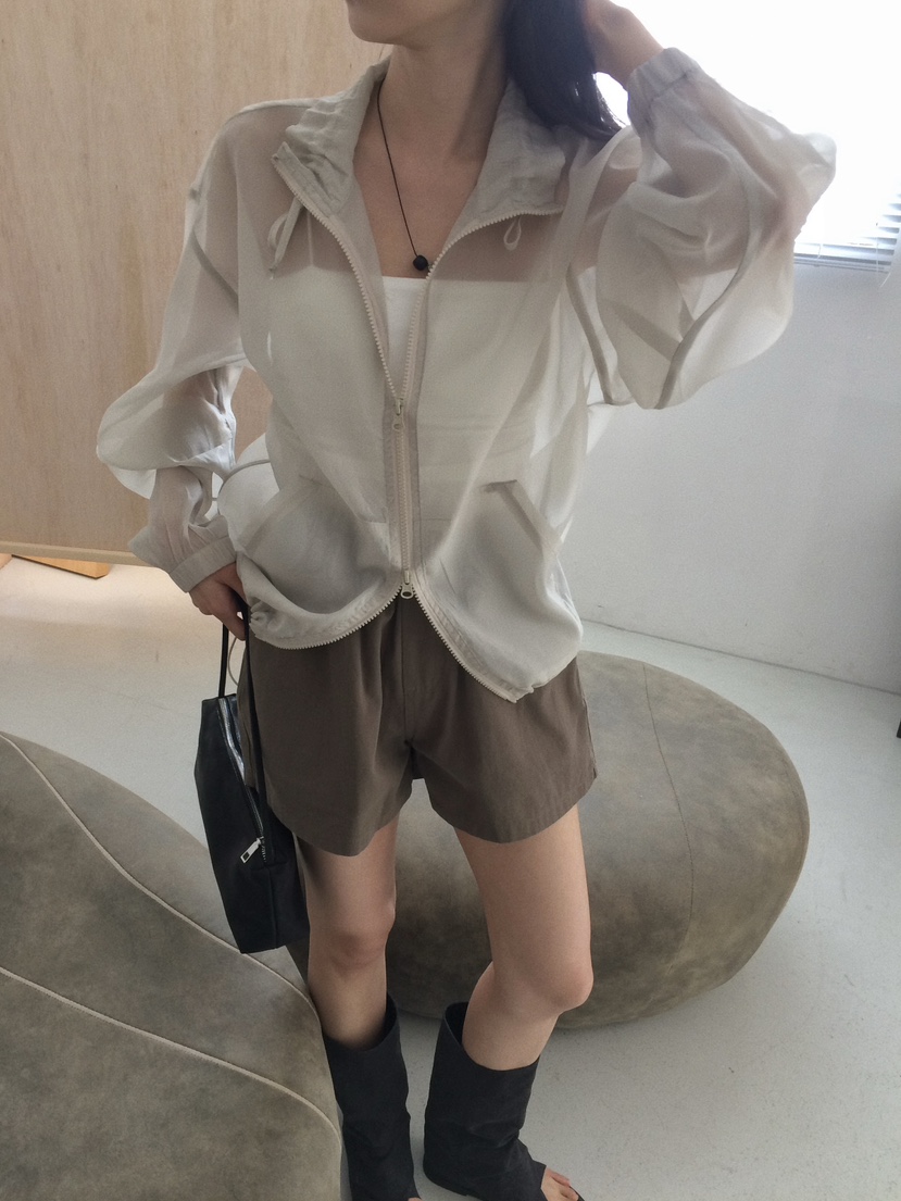 ANOU韓國東大門直郵女士新款職業26春夏人氣休閑夾克透明ANOU夾克