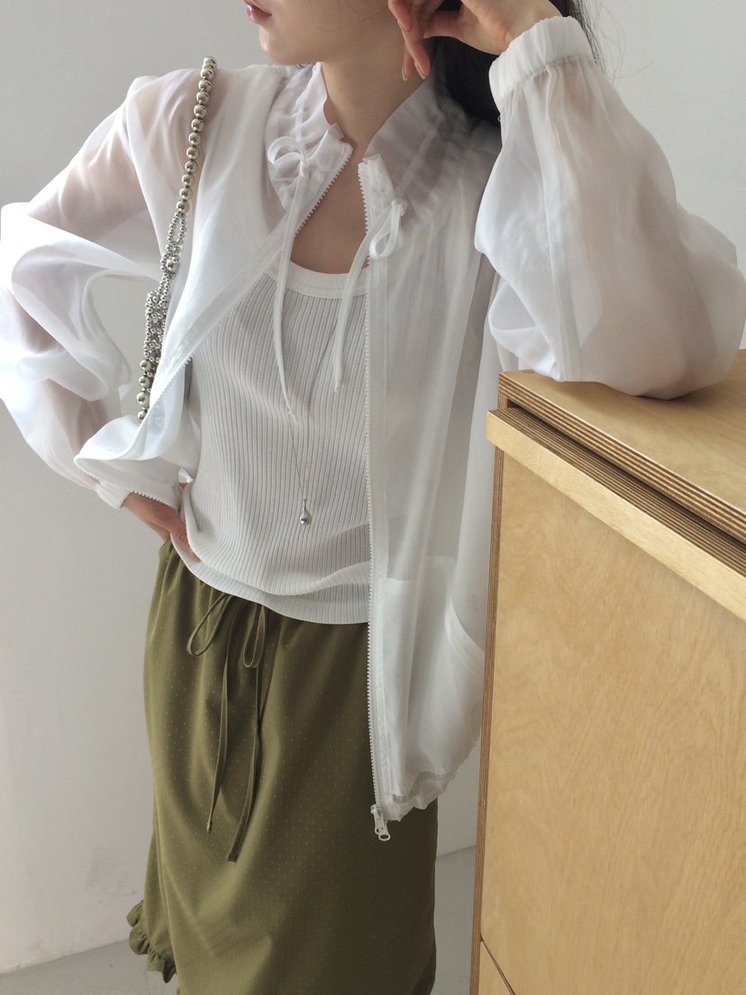 ANOU韓國東大門直郵女士新款職業26春夏人氣休閑夾克透明ANOU夾克