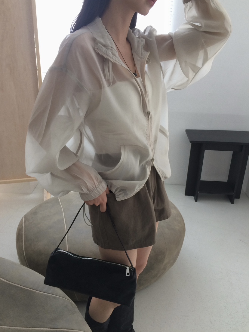 ANOU韓國東大門直郵女士新款職業26春夏人氣休閑夾克透明ANOU夾克