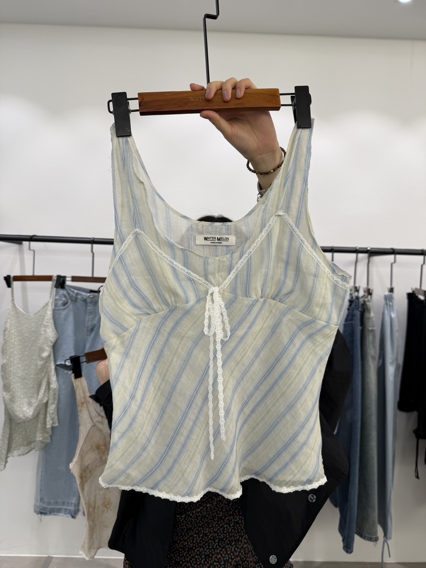 WATERMELON韓國代購女裝新品人氣職業推薦熱賣26春夏吊帶背心WATER MELON吊帶/背心圖色2