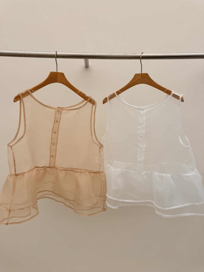 THORE韓國直郵女士新款熱賣時尚職業26春夏吊帶背心歐根紗THORE吊帶/背心