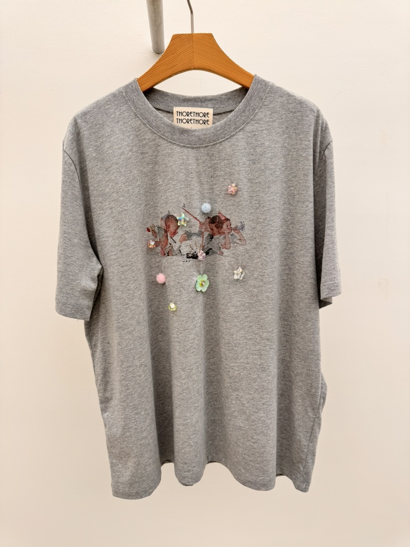 THORE韓國直郵女士新款26春夏休閑推薦人氣時尚熱賣職業T恤THORET恤圖色2