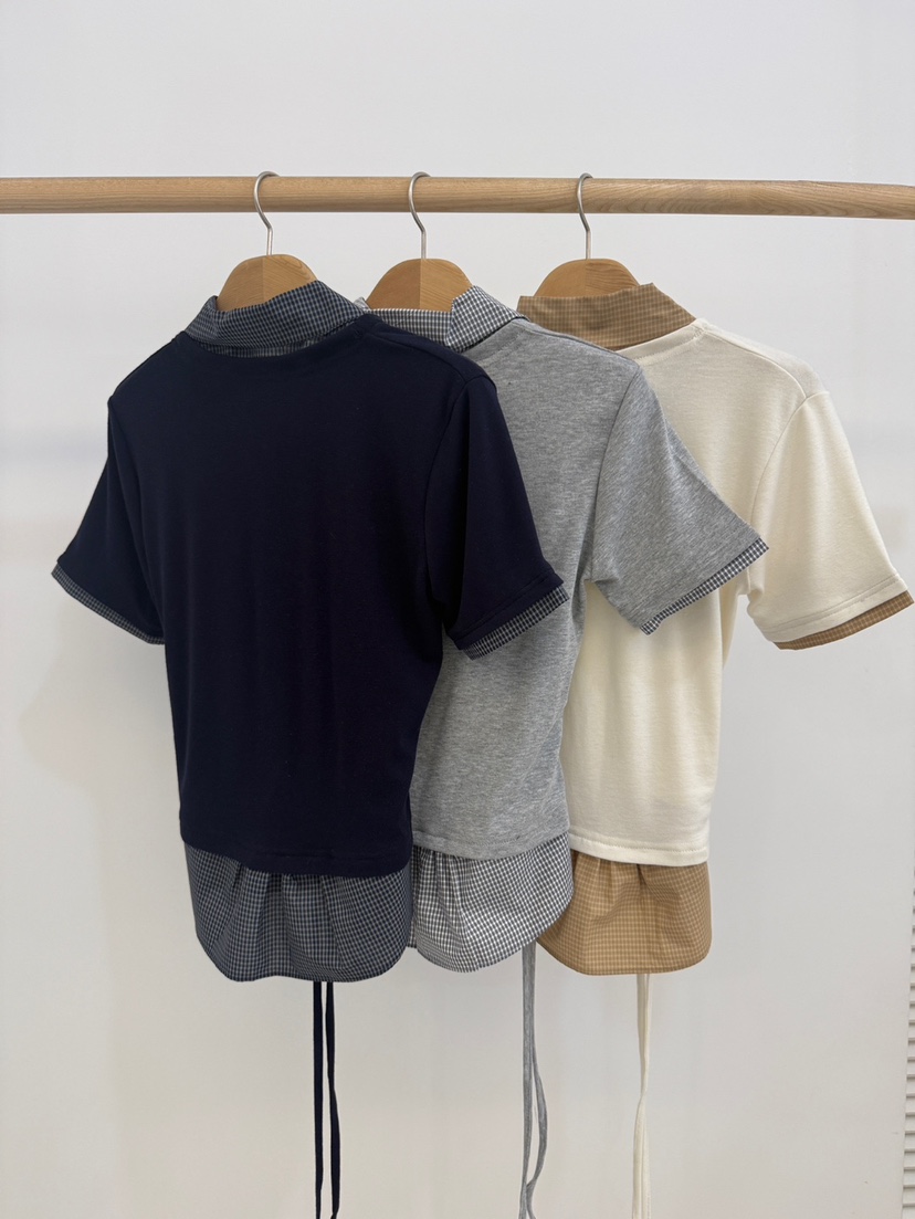 BY CHAPTER韓國直郵實拍女士新品熱賣休閑職業推薦時尚T恤BY ChapterT恤