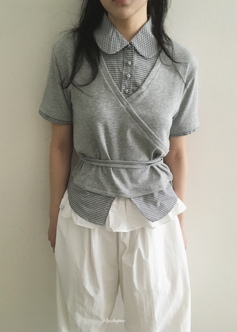 BY CHAPTER韓國直郵實拍女士新品熱賣休閑職業推薦時尚T恤BY ChapterT恤圖色2