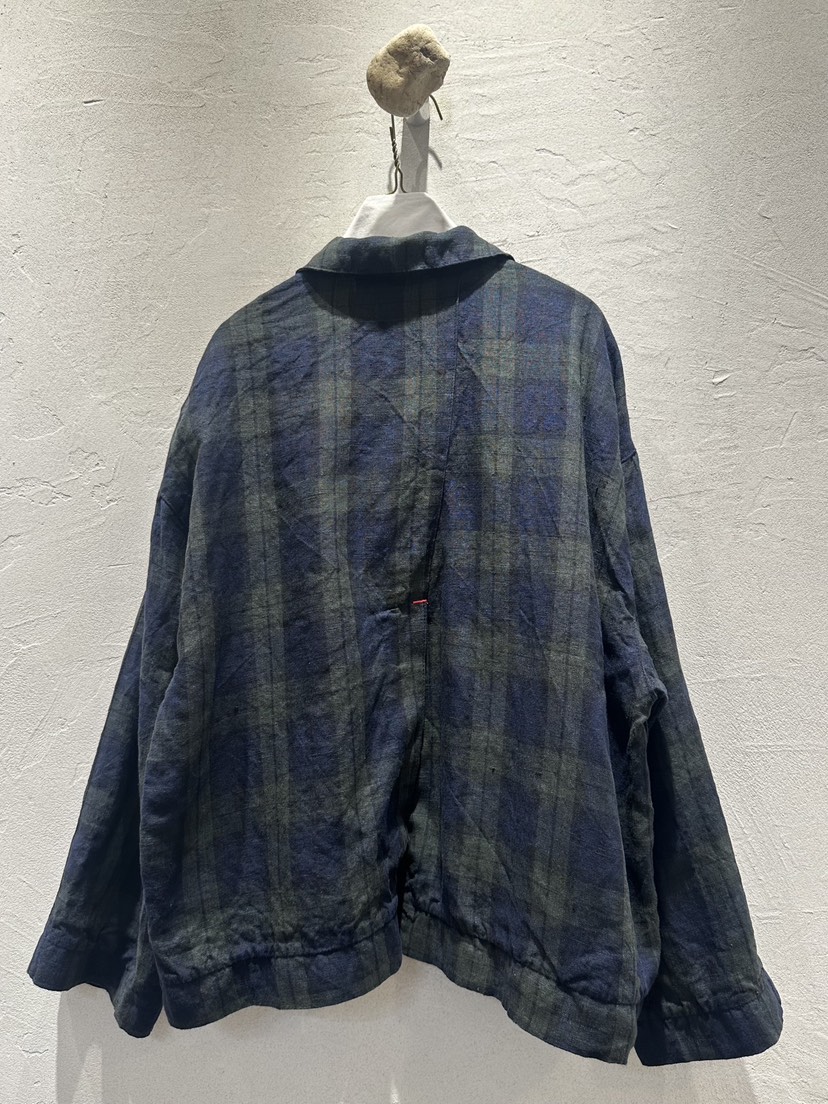 AT NOTE韓國直郵女士新款休閑推薦26春夏夾克格紋亞麻開衩AT NOTE夾克