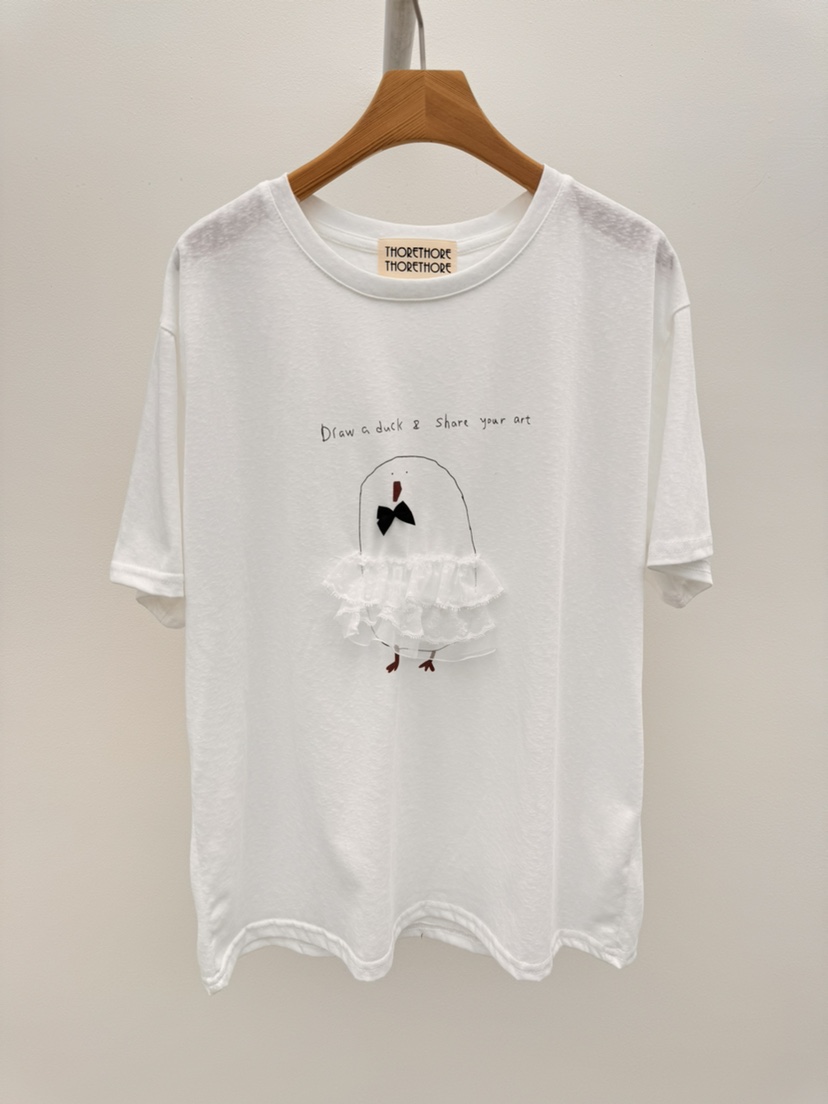 THORE韓國直郵女士新品26春夏時尚推薦職業休閑熱賣人氣T恤THORET恤圖色2