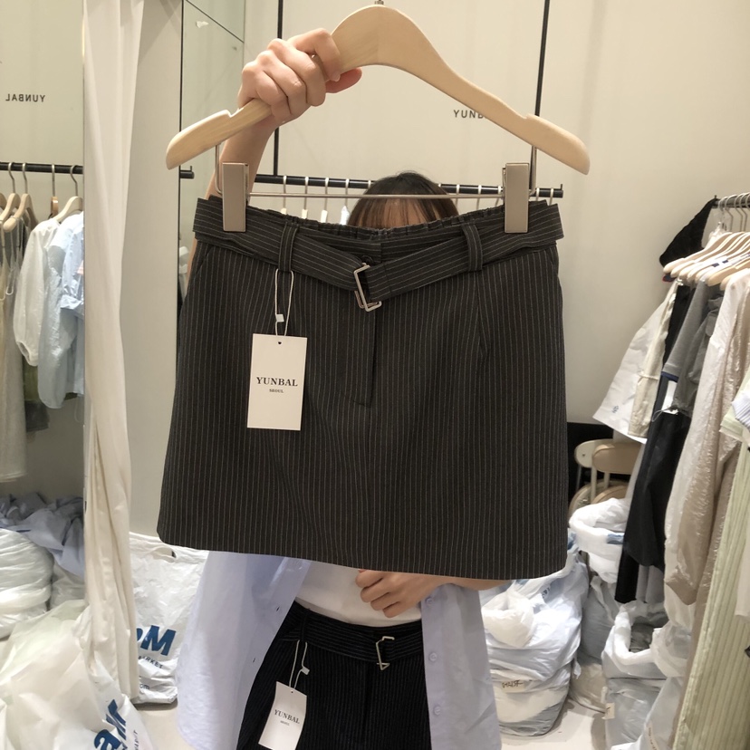 YUNBAL韓國代購女士新品26春夏熱賣時尚職業人氣裙褲含腰帶YUNBAL裙褲圖色2