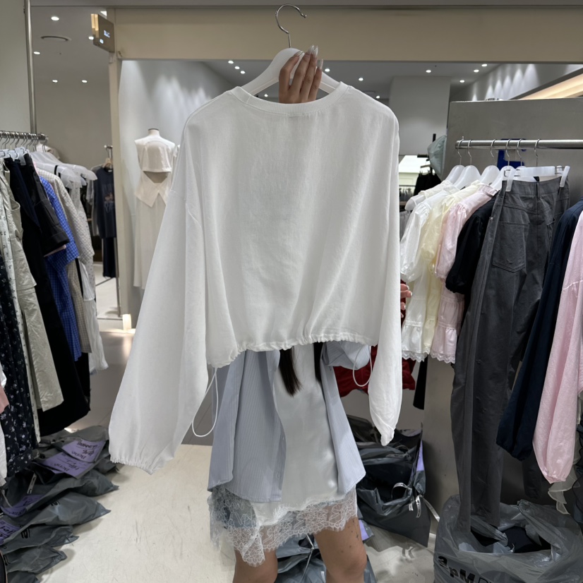 BENE韓國代購女士新品休閑熱賣人氣推薦時尚26春夏長袖T恤亞麻BENE長袖T恤