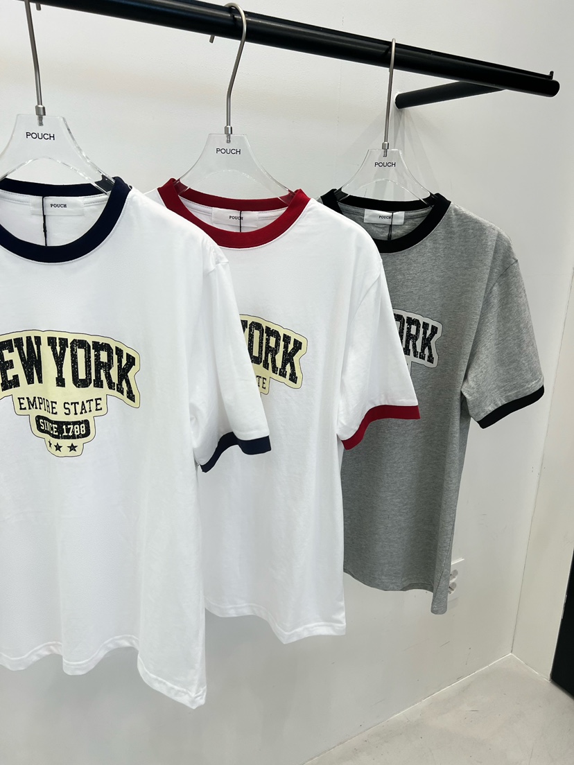 POUCH韓國代購女裝新品熱賣休閑時尚職業26春夏人氣推薦T恤POUCHT恤