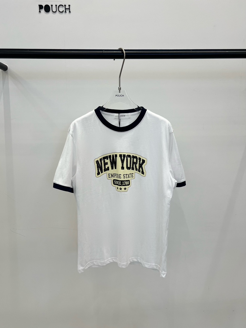 POUCH韓國代購女裝新品熱賣休閑時尚職業26春夏人氣推薦T恤POUCHT恤圖色1