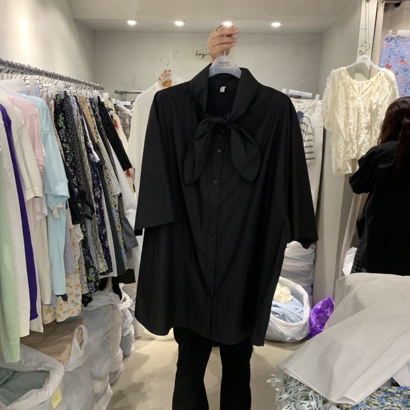 LOGROAD韓國直郵女裝新品26春夏人氣時尚推薦職業襯衫蕾絲衫LOG ROAD襯衫/蕾絲衫圖色2