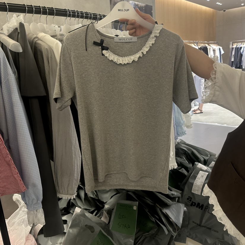 MULCUP韓國東大門代購女裝新品時尚休閑26春夏職業熱賣T恤MULCUPT恤圖色2