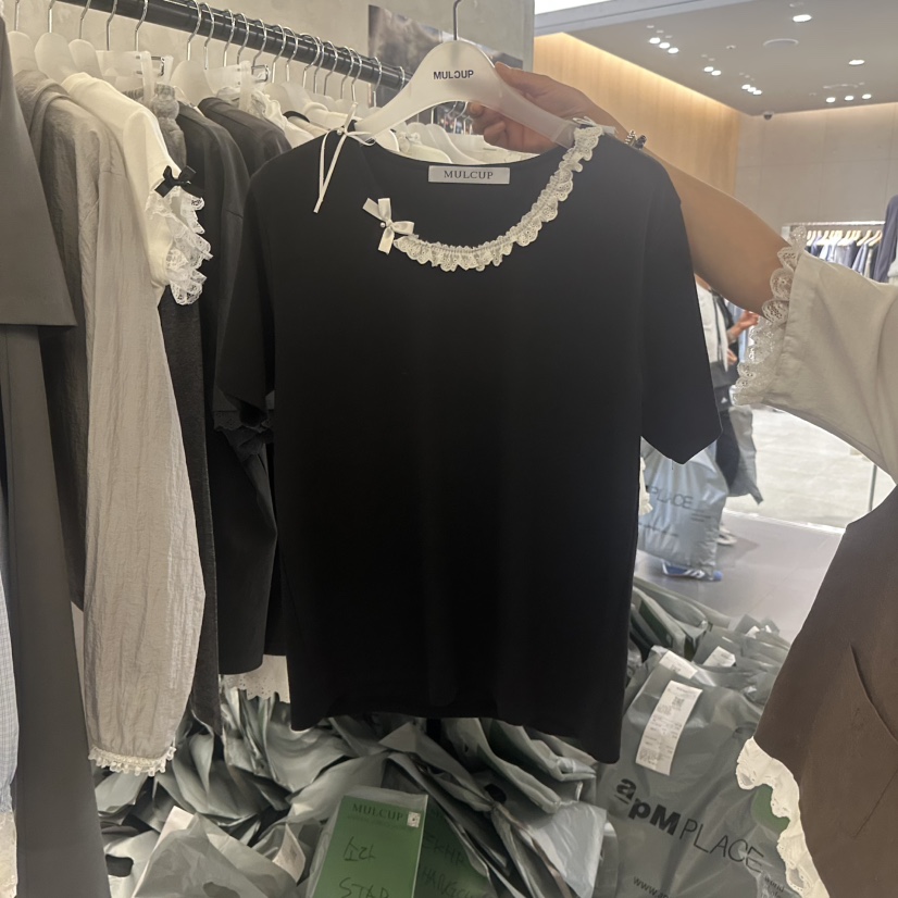 MULCUP韓國東大門代購女裝新品時尚休閑26春夏職業熱賣T恤MULCUPT恤圖色3