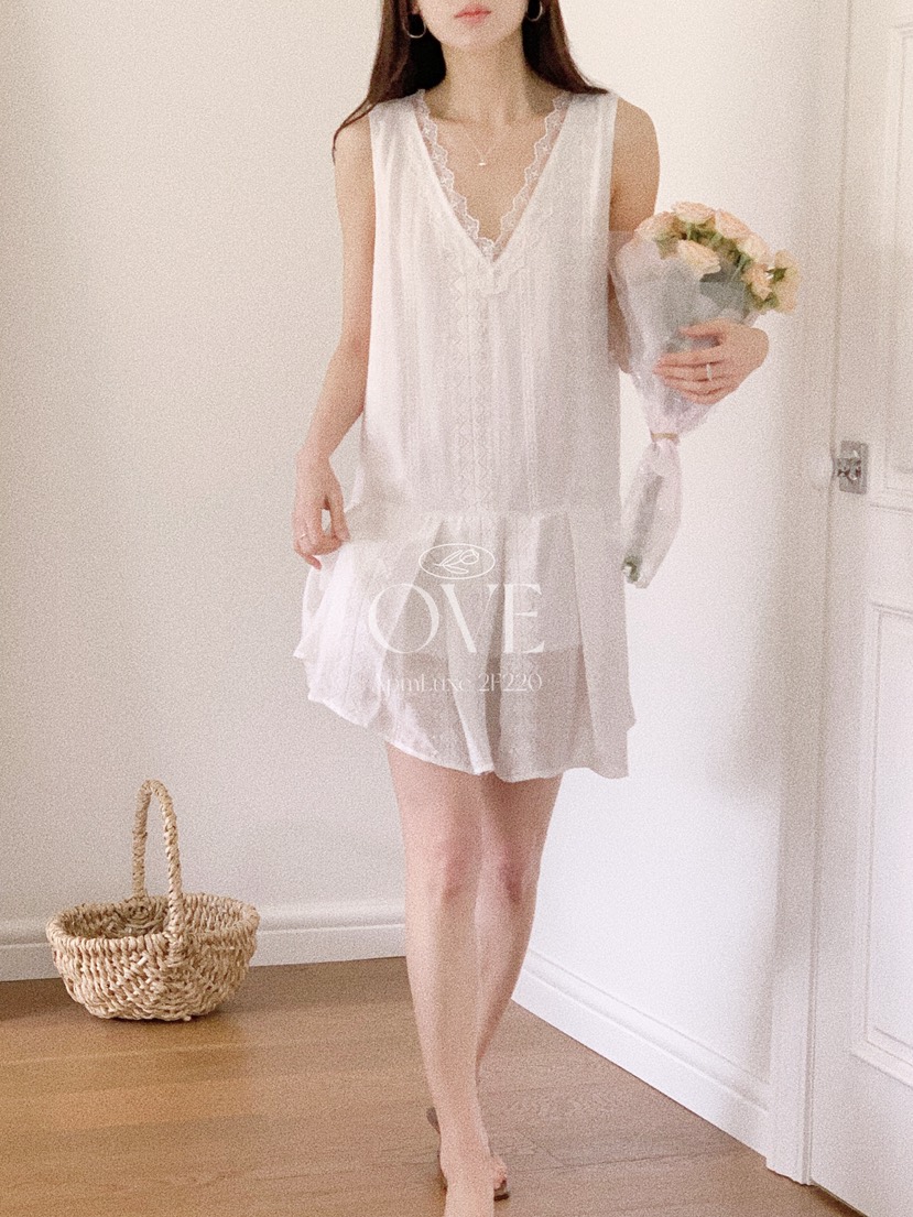 OVE韓國直郵實拍女裝新品26春夏推薦職業休閑連衣裙不對稱OVE連衣裙