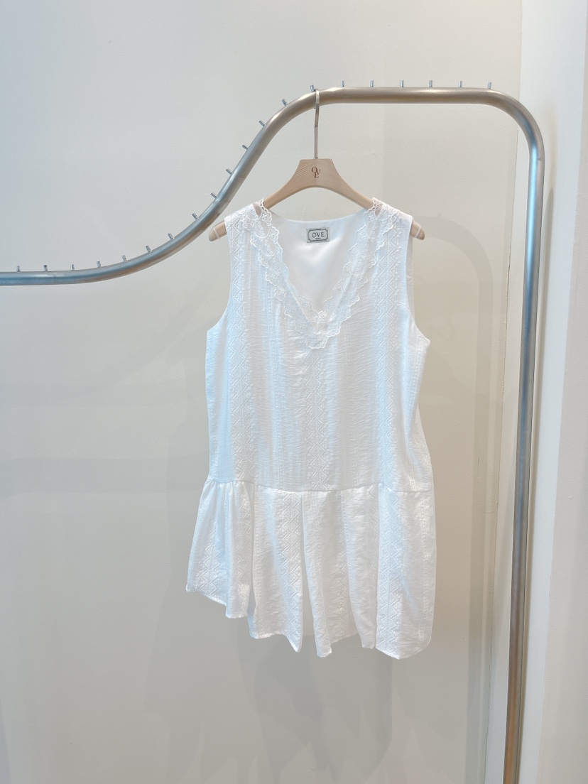 OVE韓國直郵實拍女裝新品26春夏推薦職業休閑連衣裙不對稱OVE連衣裙圖色1