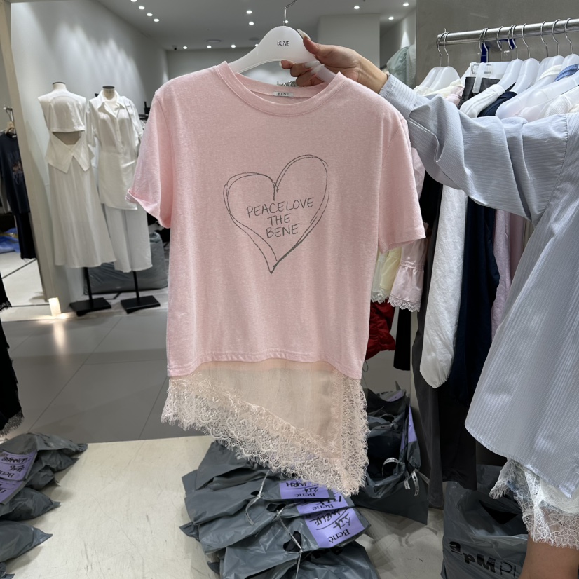 BENE韓國直郵實拍女士新款時尚職業熱賣26春夏推薦人氣T恤BENET恤圖色2