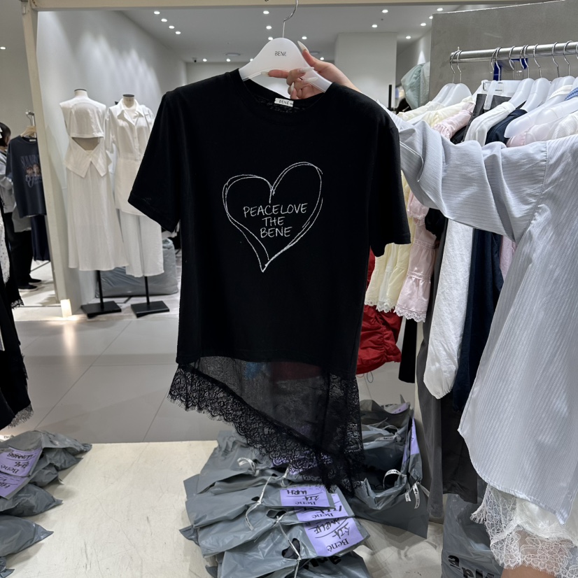 BENE韓國直郵實拍女士新款時尚職業熱賣26春夏推薦人氣T恤BENET恤圖色4