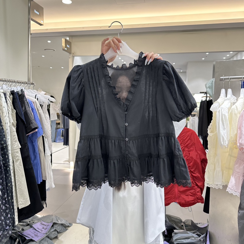 BENE韓國東大門直郵女裝新品推薦時尚熱賣26春夏襯衫蕾絲衫BENE襯衫/蕾絲衫圖色4
