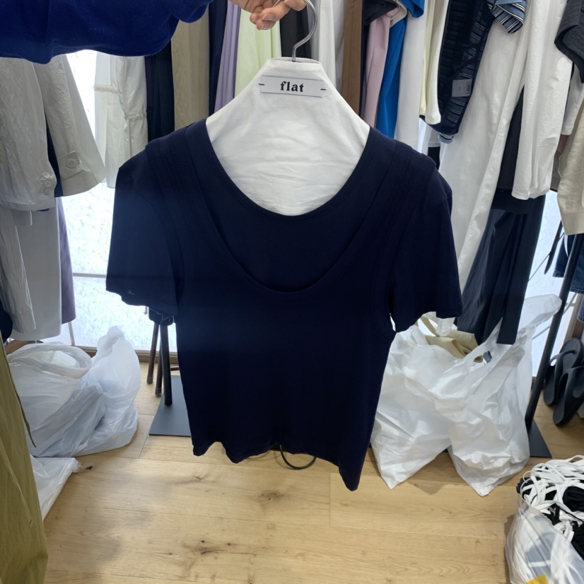 FLAT韓國代購女士新品休閑推薦人氣時尚熱賣26春夏T恤假兩件FLATT恤圖色4