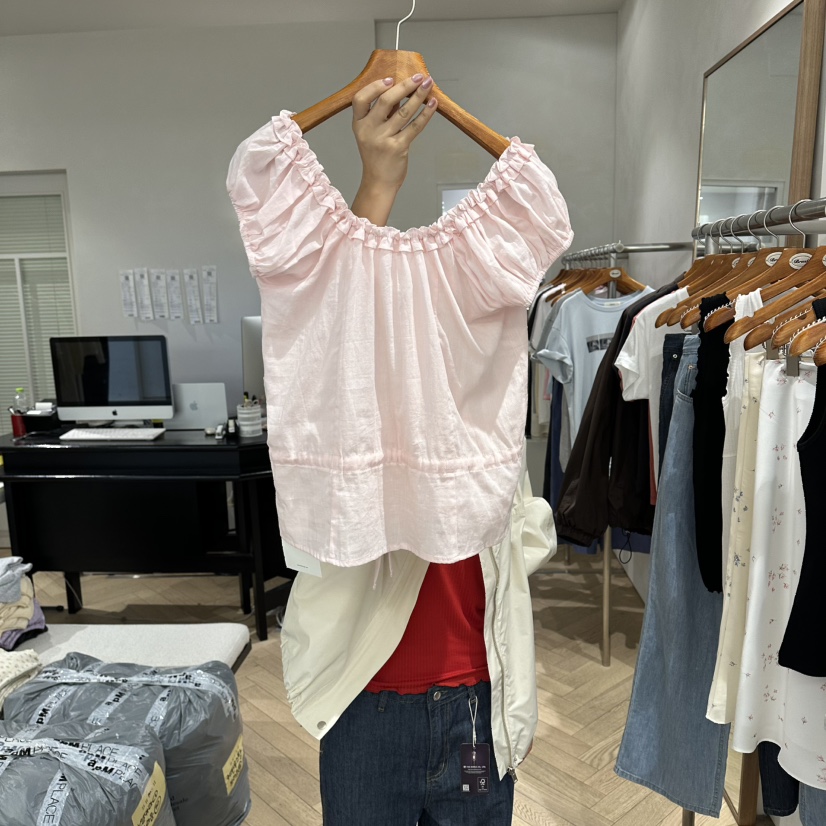 BRUSH-P/MULETTE韓國直郵實拍女士新品熱賣26春夏襯衫蕾絲衫BRUSH-P/MULETTE襯衫/蕾絲衫