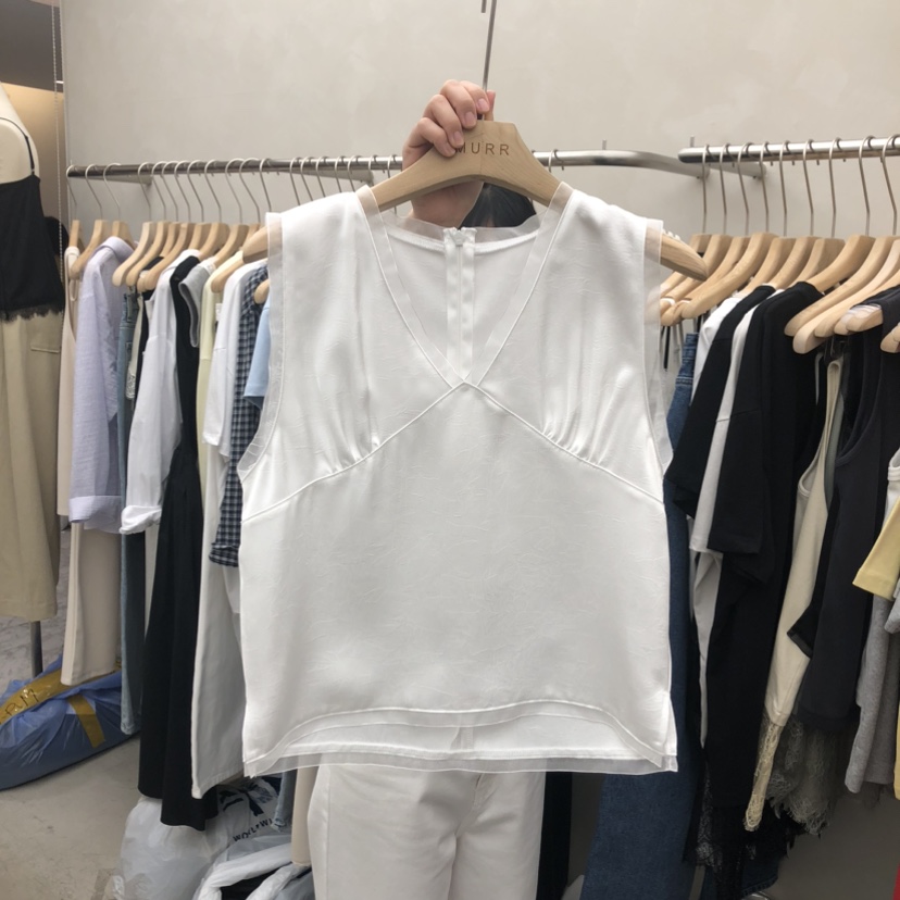 MURR韓國東大門代購女裝新品熱賣休閑職業人氣吊帶背心雪紡MURR吊帶/背心圖色1