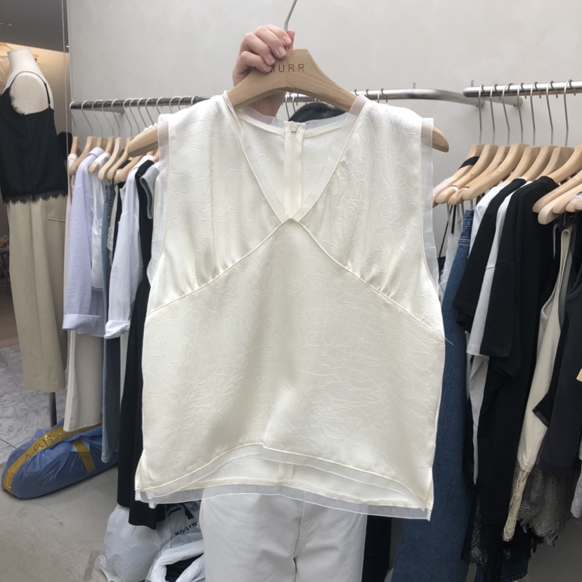 MURR韓國東大門代購女裝新品熱賣休閑職業人氣吊帶背心雪紡MURR吊帶/背心圖色2