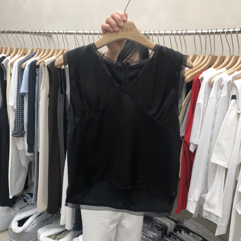 MURR韓國東大門代購女裝新品熱賣休閑職業人氣吊帶背心雪紡MURR吊帶/背心圖色3