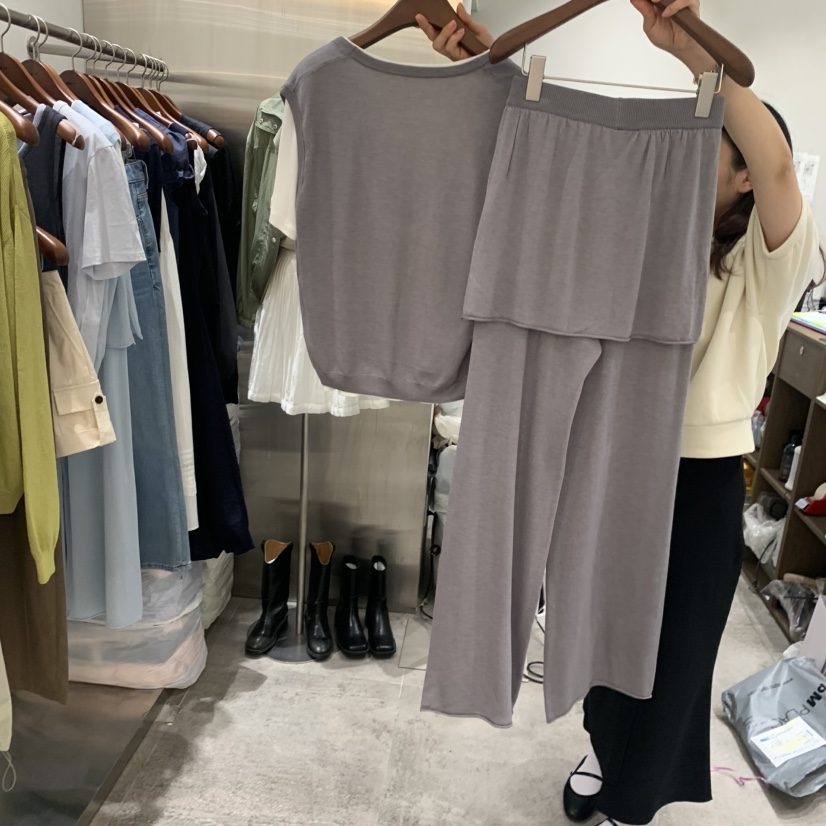 CHAE韓國直郵實拍女士新品職業時尚熱賣套裝三件套天絲套裝CHAE套裝