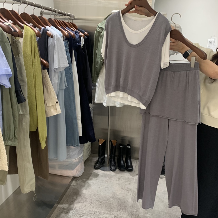 CHAE韓國直郵實拍女士新品職業時尚熱賣套裝三件套天絲套裝CHAE套裝圖色2