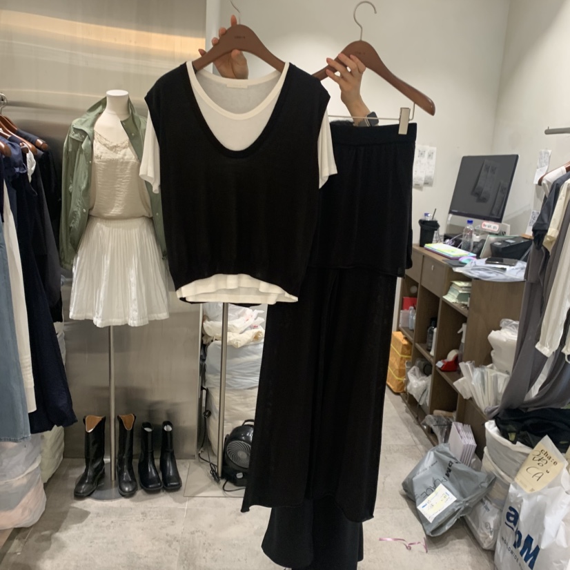 CHAE韓國直郵實拍女士新品職業時尚熱賣套裝三件套天絲套裝CHAE套裝圖色3