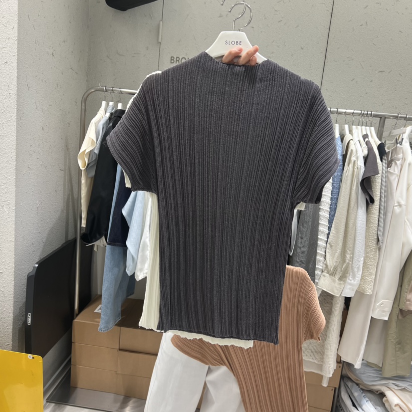 BRONZE韓國東大門直郵女士新品26春夏休閑T恤不含項鏈褶皺BRONZET恤圖色3