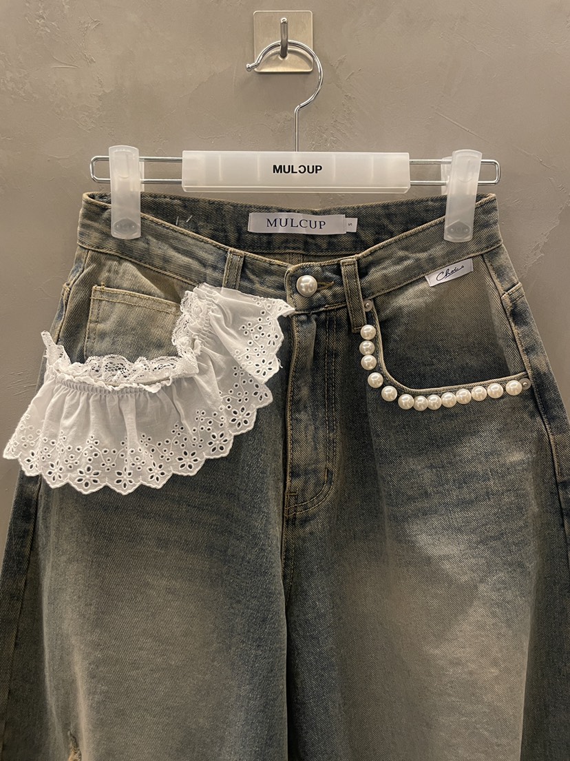 MULCUP韓國代購女士新品26春夏人氣熱賣時尚職業推薦牛仔褲MULCUP牛仔褲