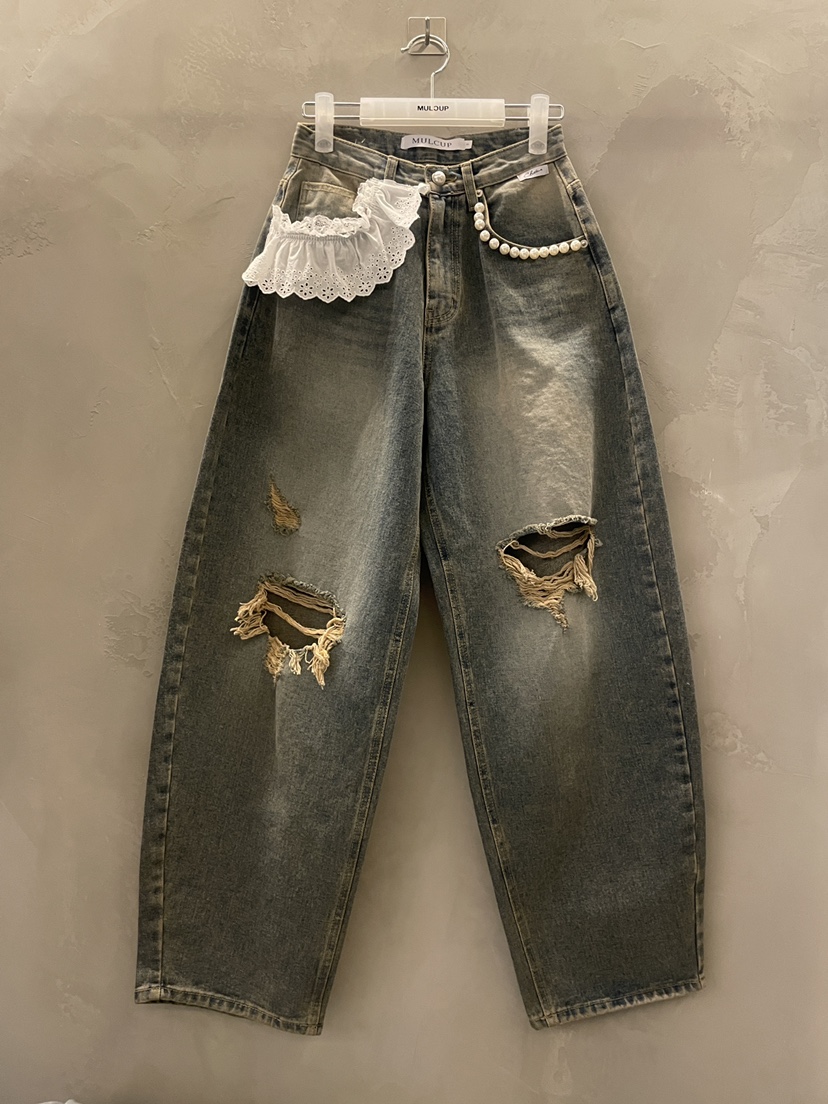 MULCUP韓國代購女士新品26春夏人氣熱賣時尚職業推薦牛仔褲MULCUP牛仔褲圖色1