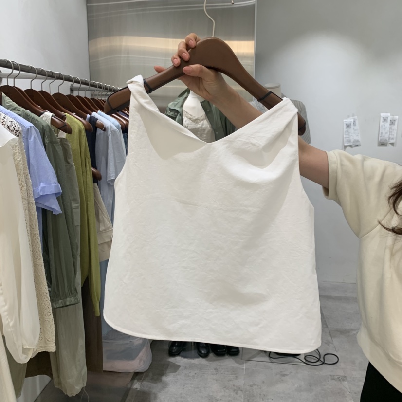 CHAE韓國東大門直郵女裝新款職業26春夏人氣吊帶背心亞麻CHAE吊帶/背心