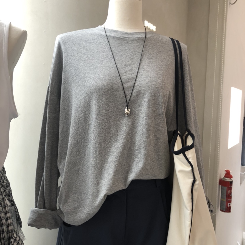 MURR韓國東大門代購女士新品推薦26春夏熱賣長袖T恤不含項鏈MURR長袖T恤圖色1