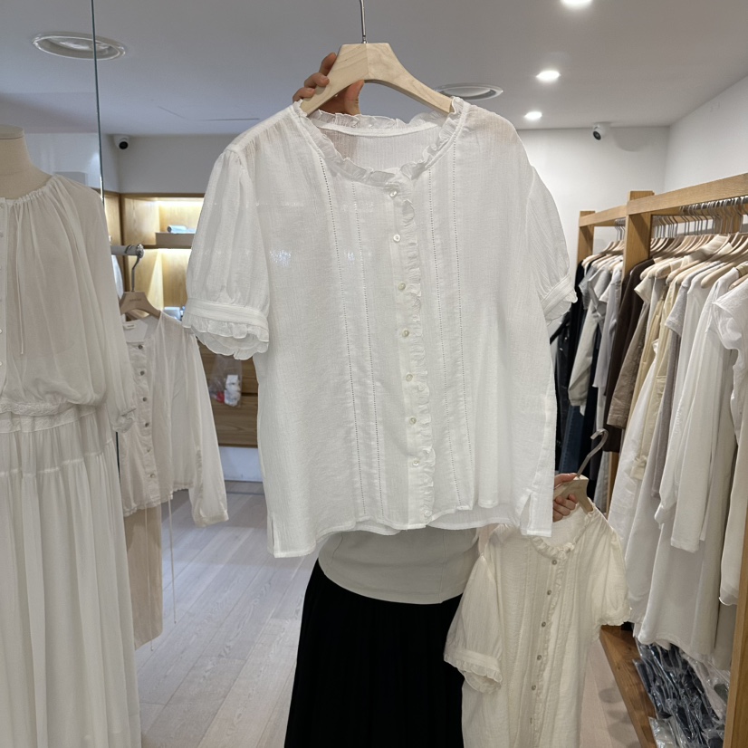 ROUNDER韓國代購女士新品人氣推薦職業熱賣26春夏襯衫蕾絲衫ROUNDER襯衫/蕾絲衫圖色2