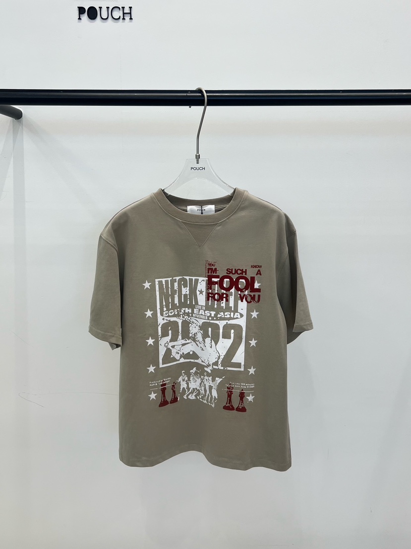 POUCH韓國直郵女士新款熱賣職業26春夏時尚休閑人氣推薦T恤POUCHT恤圖色1