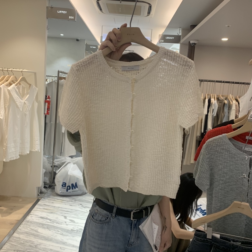 PHILO韓國東大門直郵女裝新品時尚職業推薦26春夏針織衫開衫PHILO針織衫圖色1