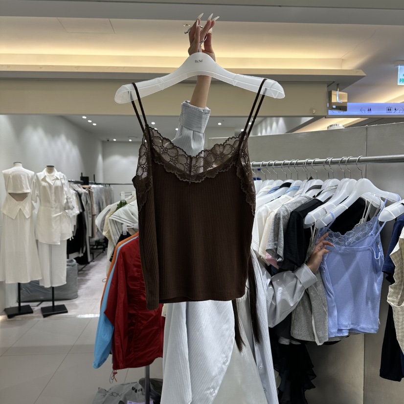 BENE韓國東大門直郵女裝新品休閑時尚熱賣26春夏吊帶背心BENE吊帶/背心圖色4棕色
