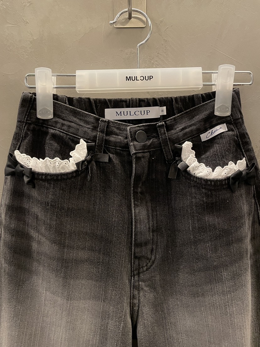 MULCUP韓國直郵實拍女裝新款職業時尚休閑人氣26春夏牛仔褲MULCUP牛仔褲