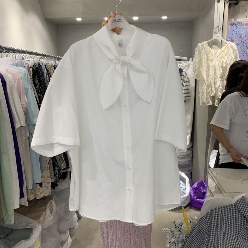 LOGROAD韓國東大門代購女士新款時尚熱賣推薦人氣襯衫蕾絲衫LOG ROAD襯衫/蕾絲衫圖色2