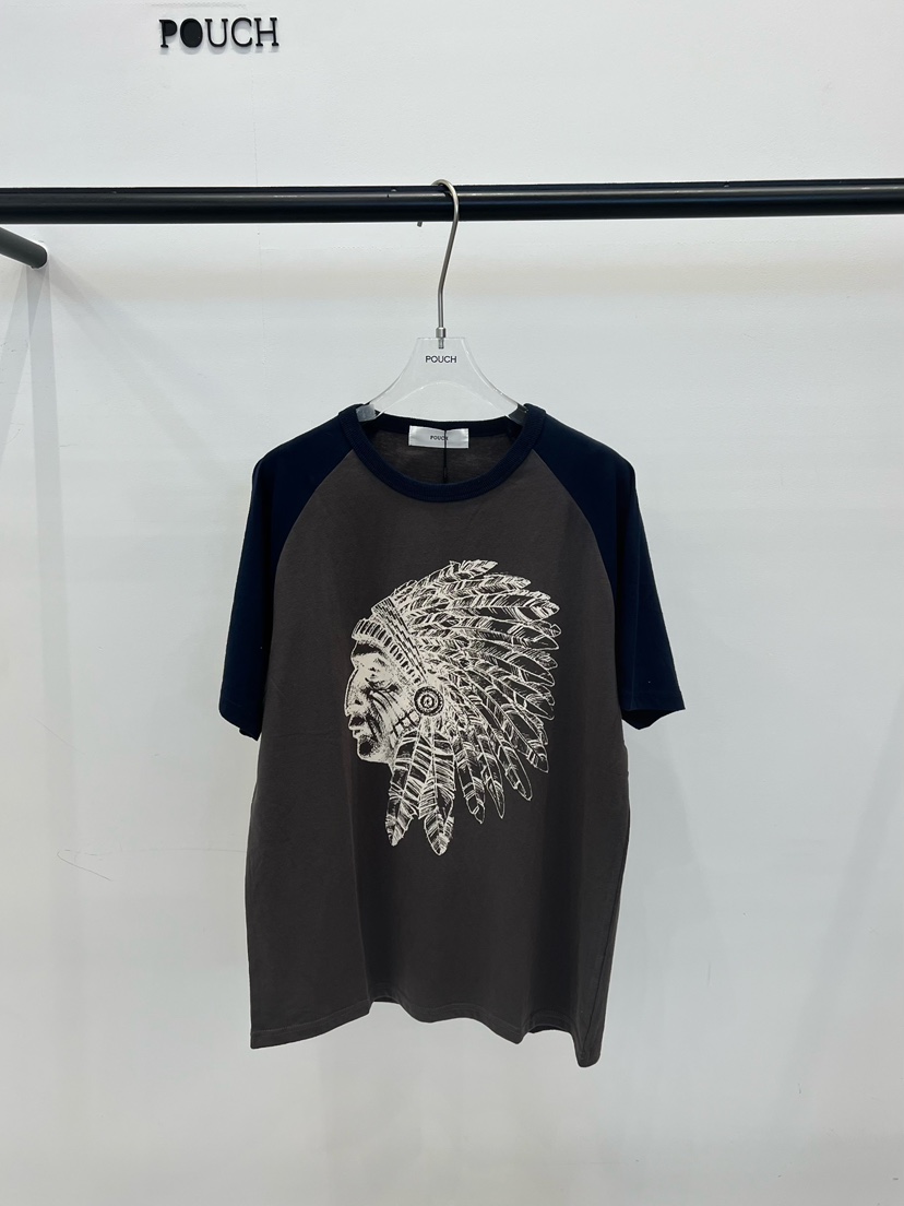 POUCH韓國直郵女裝新款推薦人氣休閑26春夏職業熱賣時尚T恤POUCHT恤圖色2