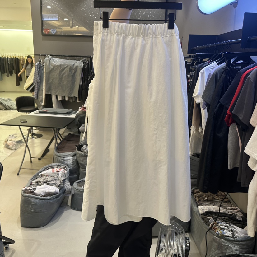 CREDITO韓國代購女士新品時尚休閑職業人氣推薦熱賣長裙口袋CREDITO長裙