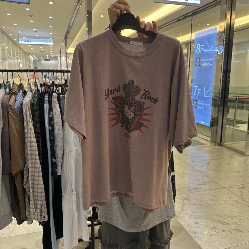 CREDITO韓國東大門直郵女士新品推薦時尚休閑人氣熱賣T恤CREDITOT恤圖色2