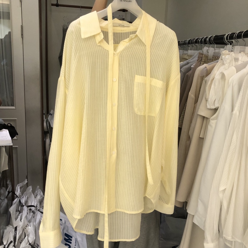 LE AHICON韓國直郵實拍女裝新款職業休閑26春夏襯衫蕾絲衫Le Ahicon襯衫/蕾絲衫圖色1