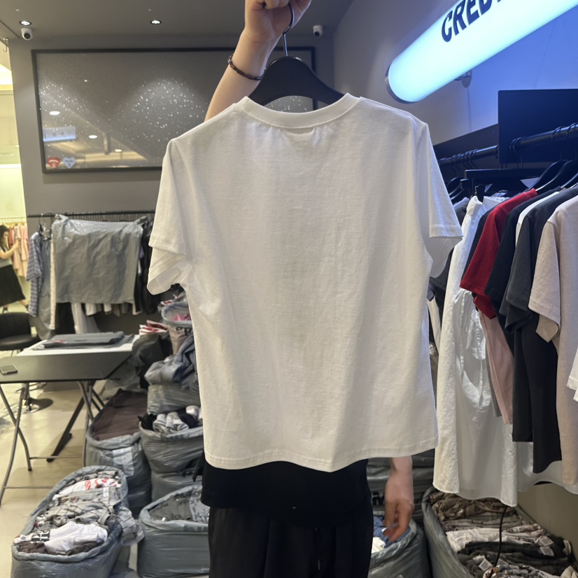 CREDITO韓國東大門直郵女士新品休閑時尚人氣26春夏職業T恤CREDITOT恤