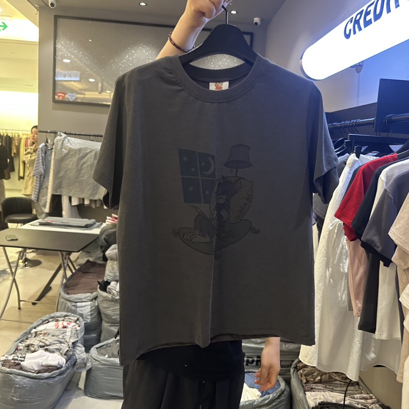 CREDITO韓國東大門直郵女士新品休閑時尚人氣26春夏職業T恤CREDITOT恤圖色3