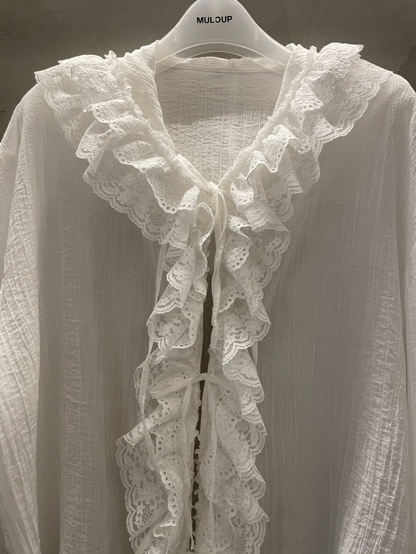 MULCUP韓國代購女士新品時尚休閑熱賣26春夏職業襯衫蕾絲衫MULCUP襯衫/蕾絲衫